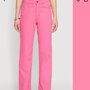 Rainbow Pink Straight Leg Women's Jeans